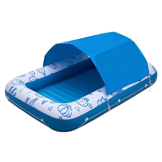 Inflatable Pool Lounger with Canopy