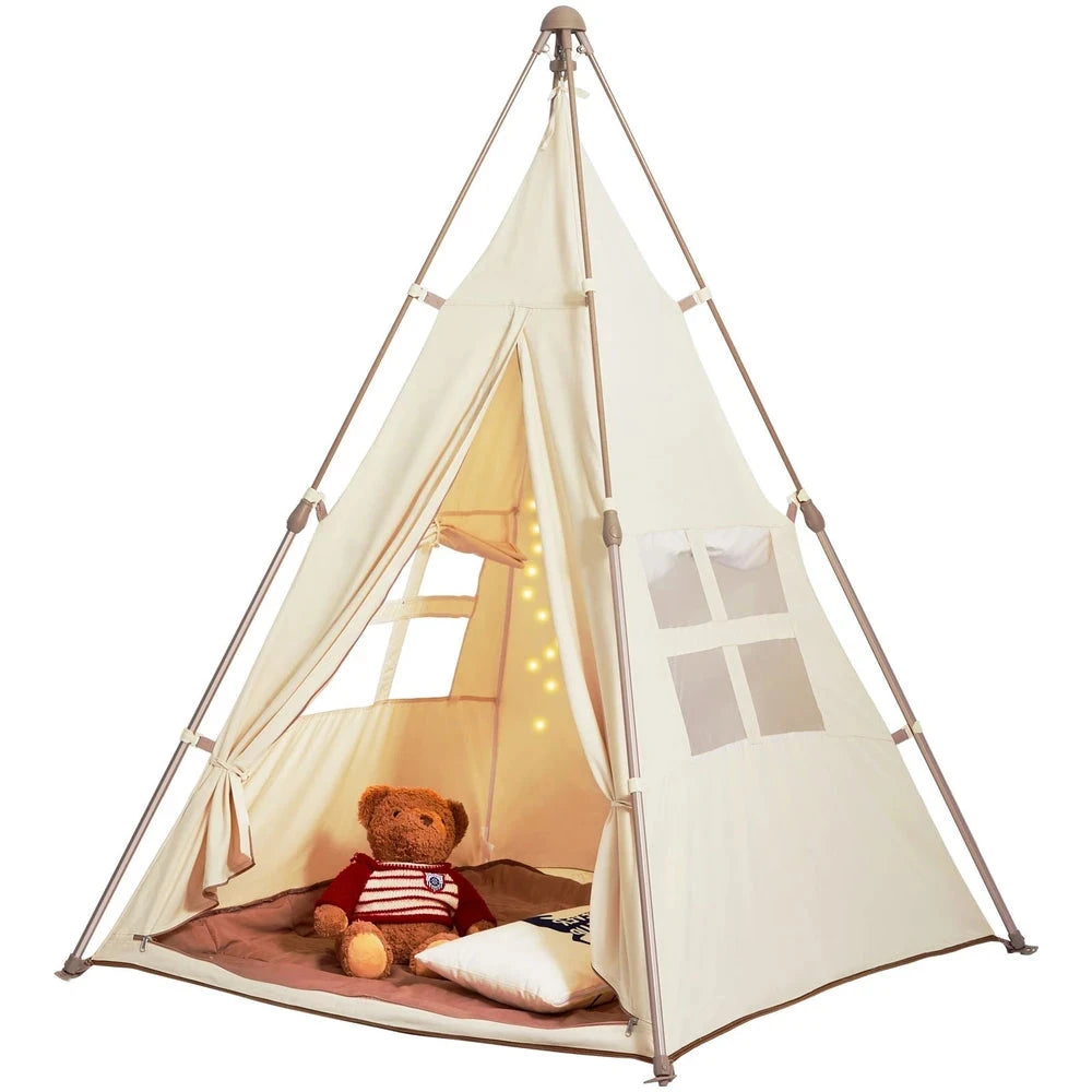 Foldable Kids Teepee Tent – Portable Indoor Playhouse for Toddlers