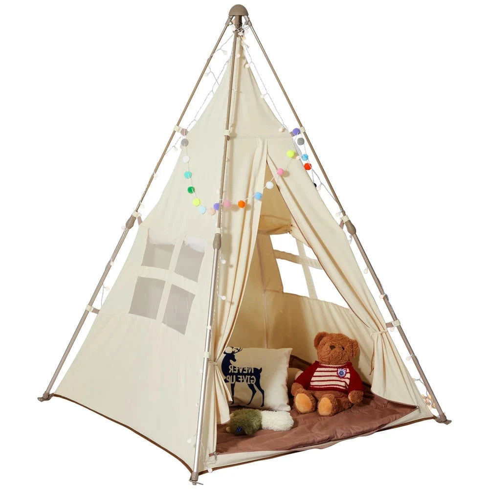 Foldable Kids Teepee Tent – Portable Indoor Playhouse for Toddlers