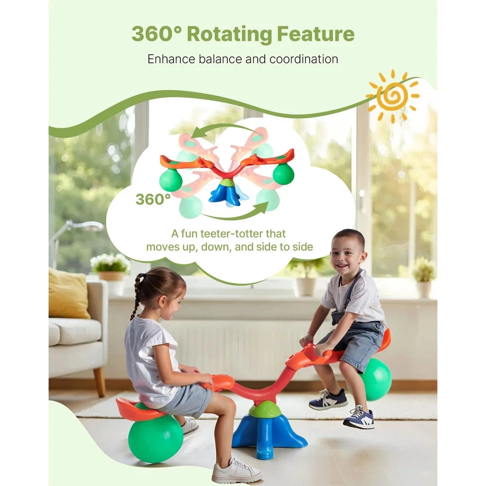 Swiveling Outdoor Kids Seesaw – 360° Spinning Backyard Teeter-Totter