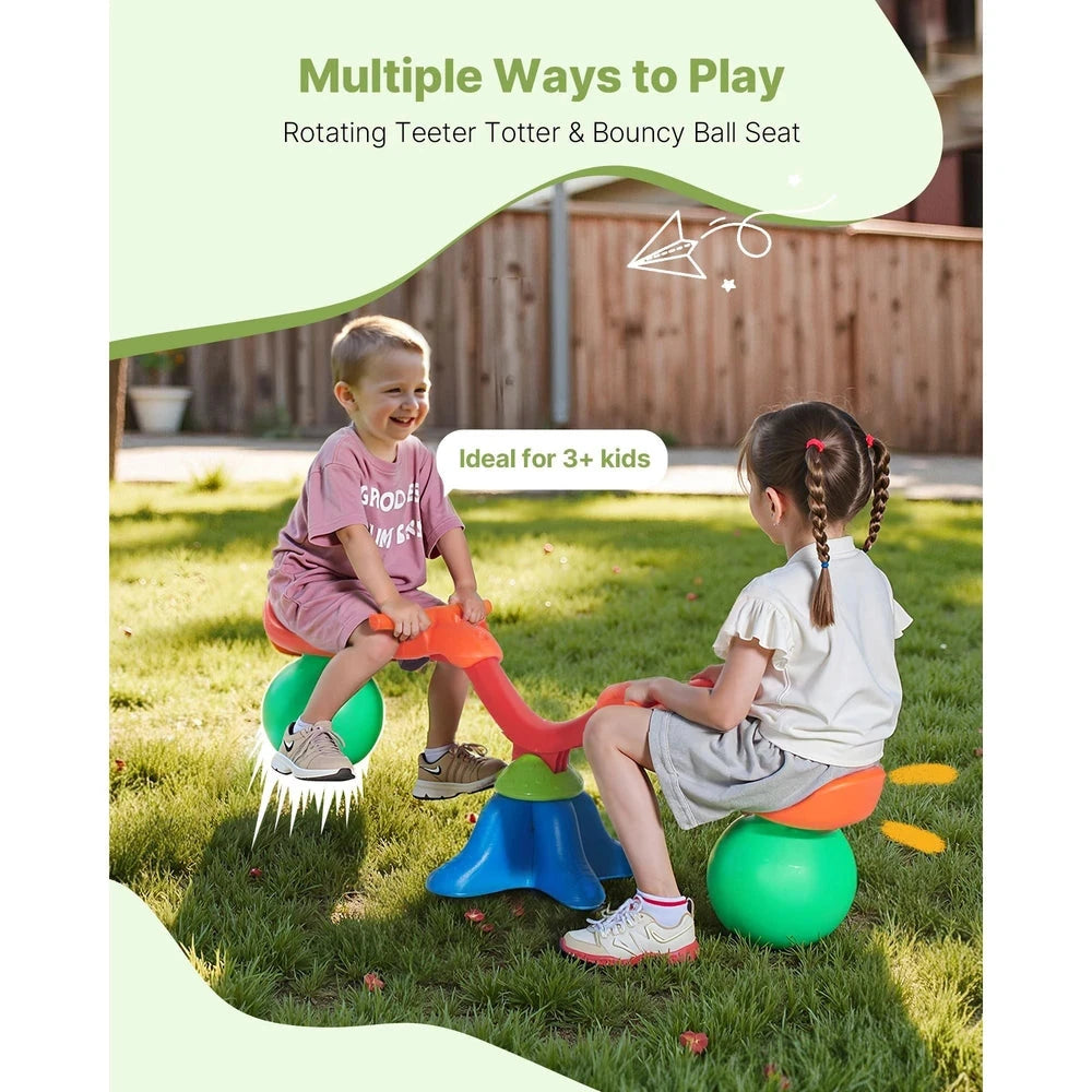 Swiveling Outdoor Kids Seesaw – 360° Spinning Backyard Teeter-Totter
