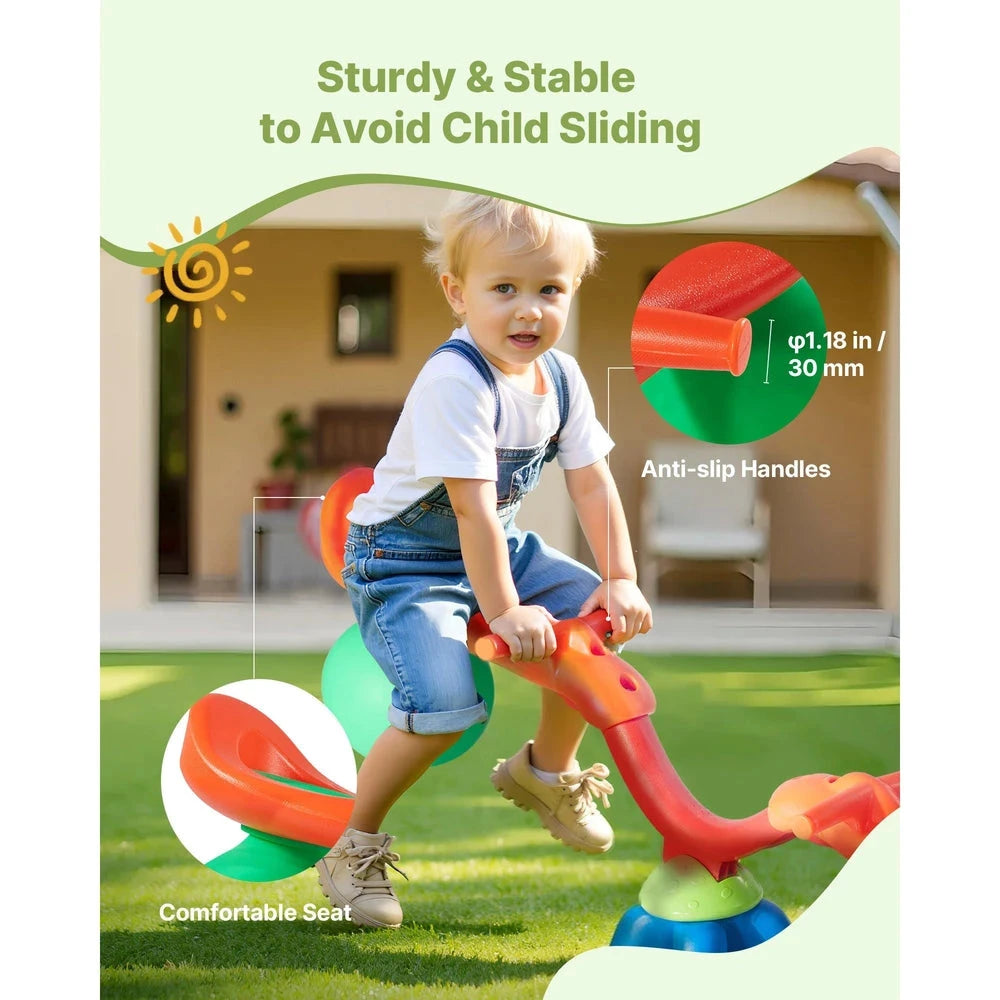 Swiveling Outdoor Kids Seesaw – 360° Spinning Backyard Teeter-Totter