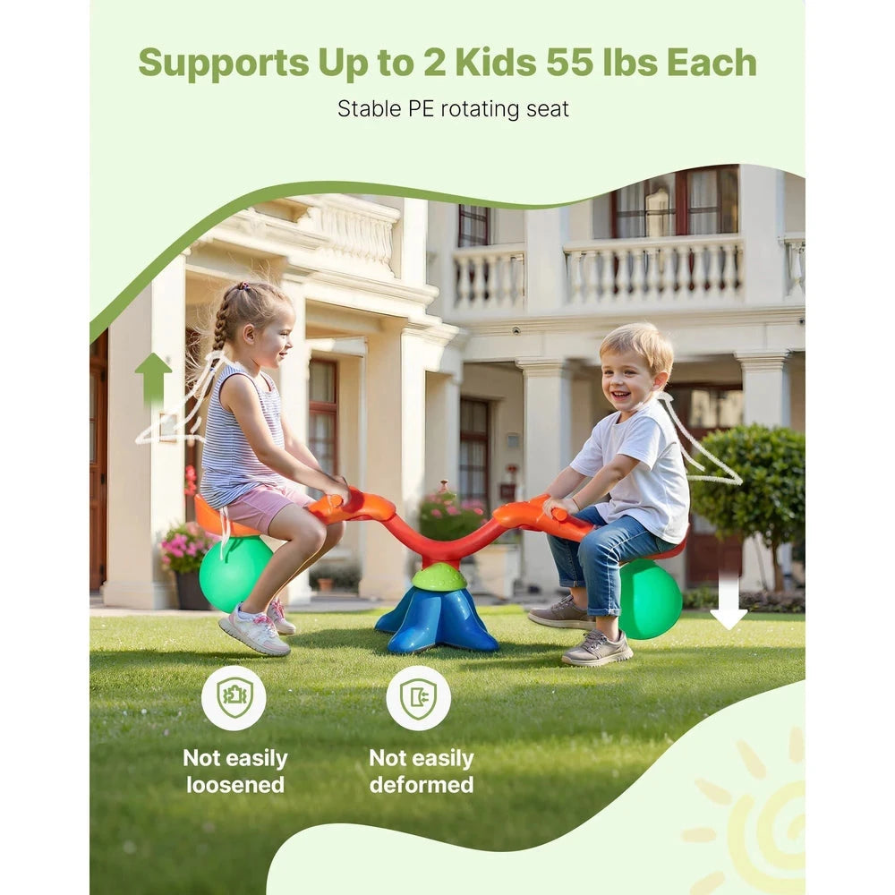Swiveling Outdoor Kids Seesaw – 360° Spinning Backyard Teeter-Totter