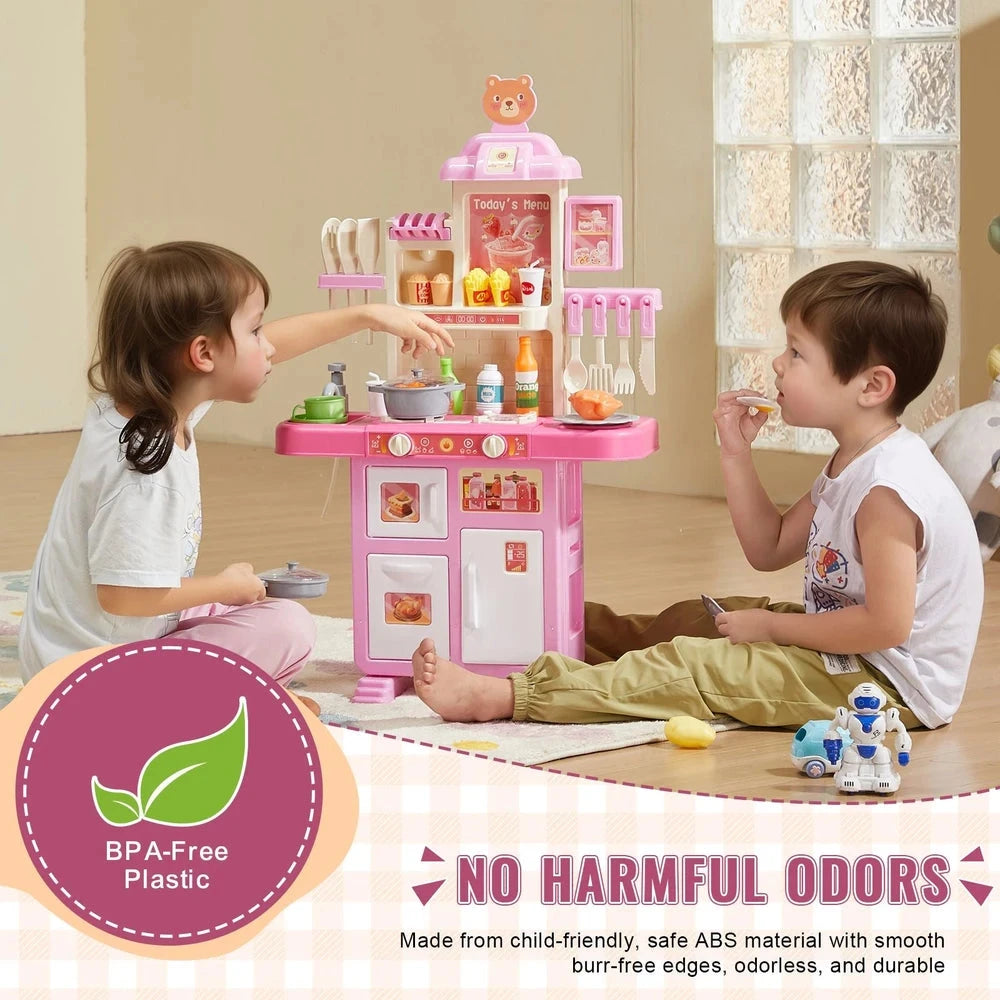 Toddler Cooking Playset – Interactive Pretend Kitchen with Lights, Sounds & Water Play