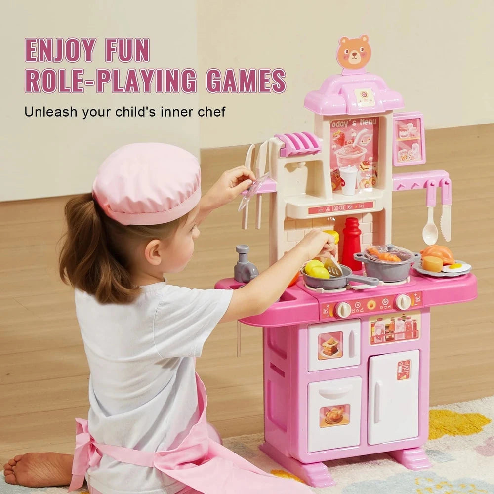 Toddler Cooking Playset – Interactive Pretend Kitchen with Lights, Sounds & Water Play
