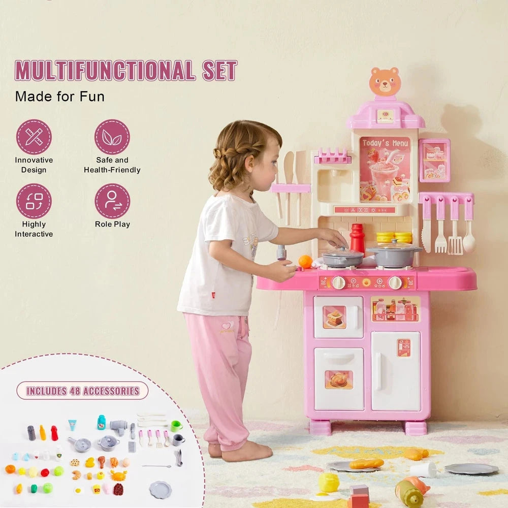 Toddler Cooking Playset – Interactive Pretend Kitchen with Lights, Sounds & Water Play