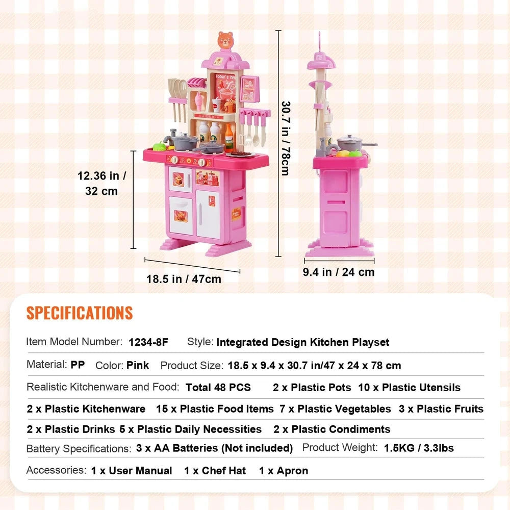 Toddler Cooking Playset – Interactive Pretend Kitchen with Lights, Sounds & Water Play