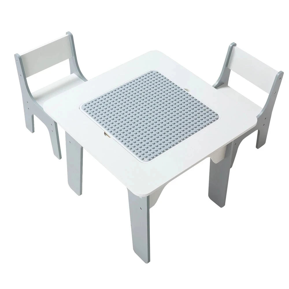 Kids Activity Table & Chair Set – Building & Drawing Play Table for Toddlers