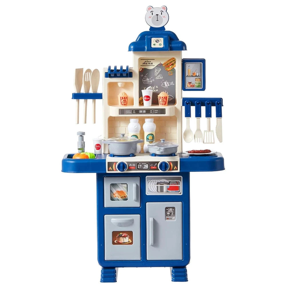Interactive Toddler Kitchen Playset – Pretend Kitchen with Lights & Sounds