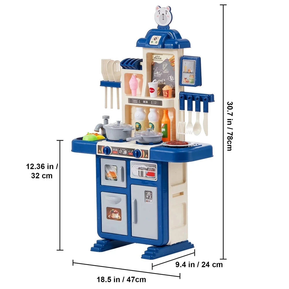 Interactive Toddler Kitchen Playset – Pretend Kitchen with Lights & Sounds