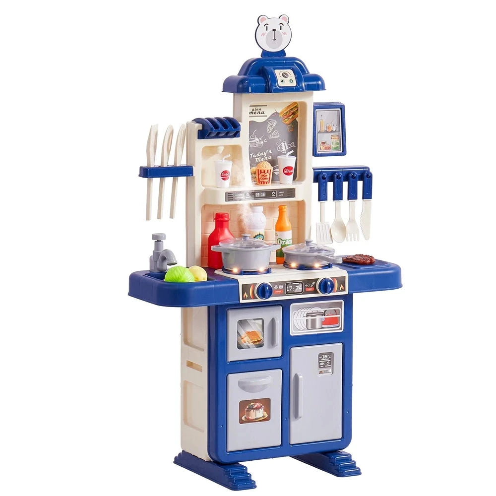 Interactive Toddler Kitchen Playset – Pretend Kitchen with Lights & Sounds