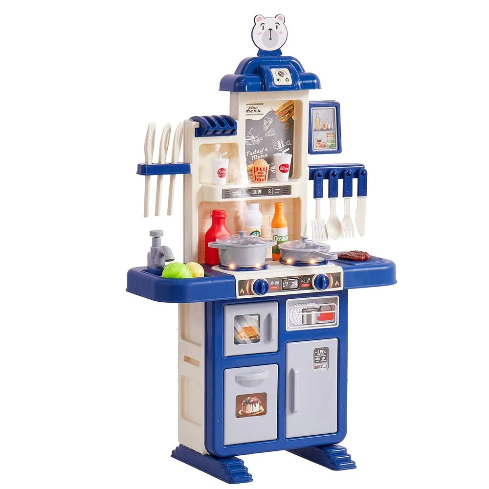 Interactive Toddler Kitchen Playset – Pretend Kitchen with Lights & Sounds