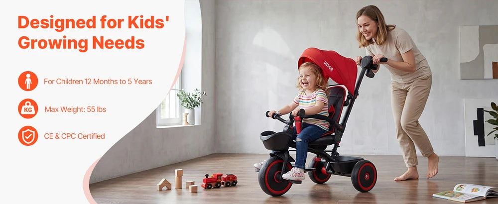 Convertible Toddler Tricycle Stroller