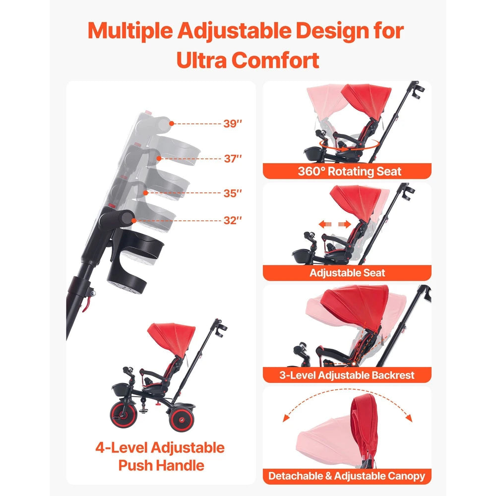 Convertible Toddler Tricycle Stroller