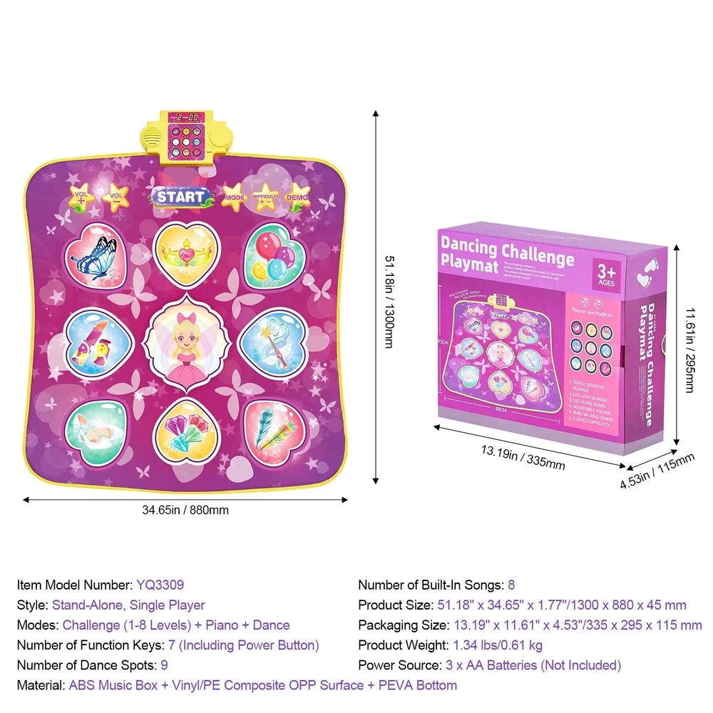 Electronic Rhythm Dance Mat – Musical Game Mat with Multiple Modes for Kids