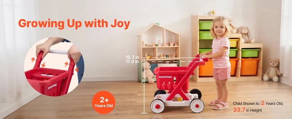 Interactive Kids Shopping Cart – Pretend Grocery Cart with Lights & Sounds