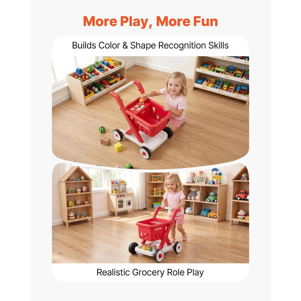 Interactive Kids Shopping Cart – Pretend Grocery Cart with Lights & Sounds