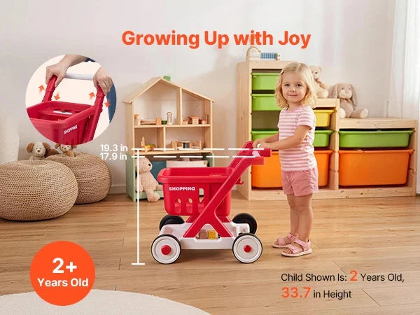 Interactive Kids Shopping Cart – Pretend Grocery Cart with Lights & Sounds