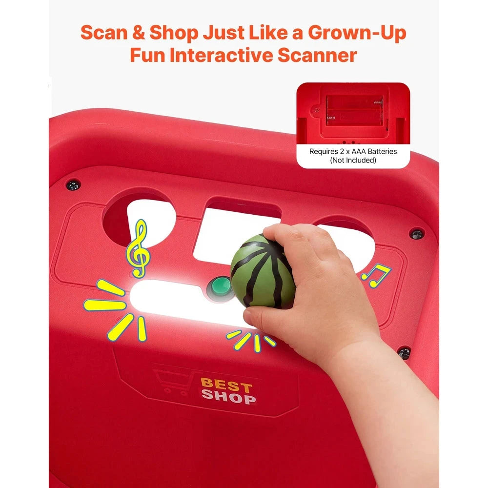 Interactive Kids Shopping Cart – Pretend Grocery Cart with Lights & Sounds