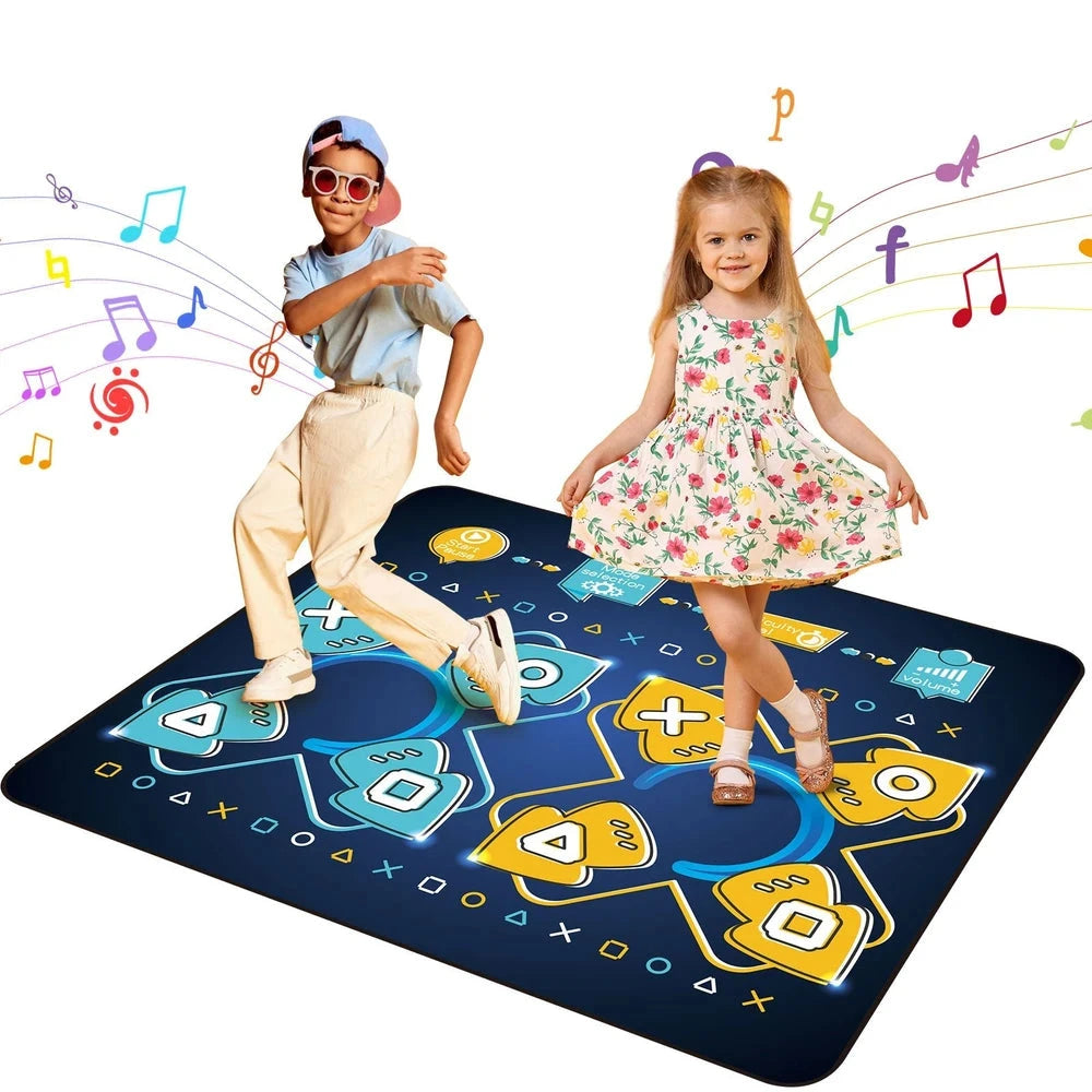 Interactive Rhythm Dance Mat – Two-Player Musical Game Mat for Kids