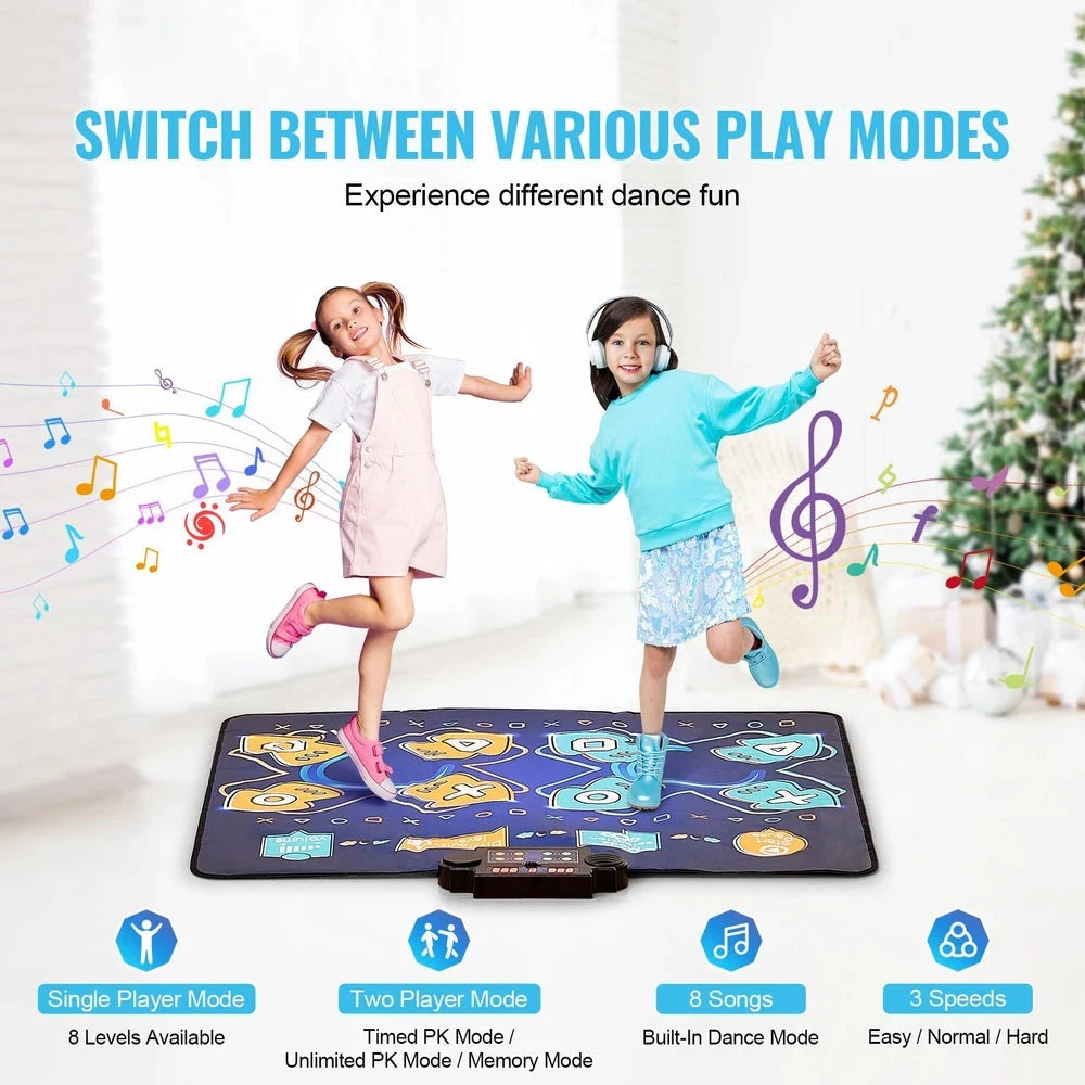 Interactive Rhythm Dance Mat – Two-Player Musical Game Mat for Kids