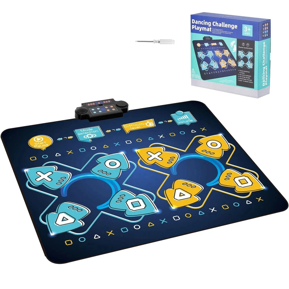 Interactive Rhythm Dance Mat – Two-Player Musical Game Mat for Kids