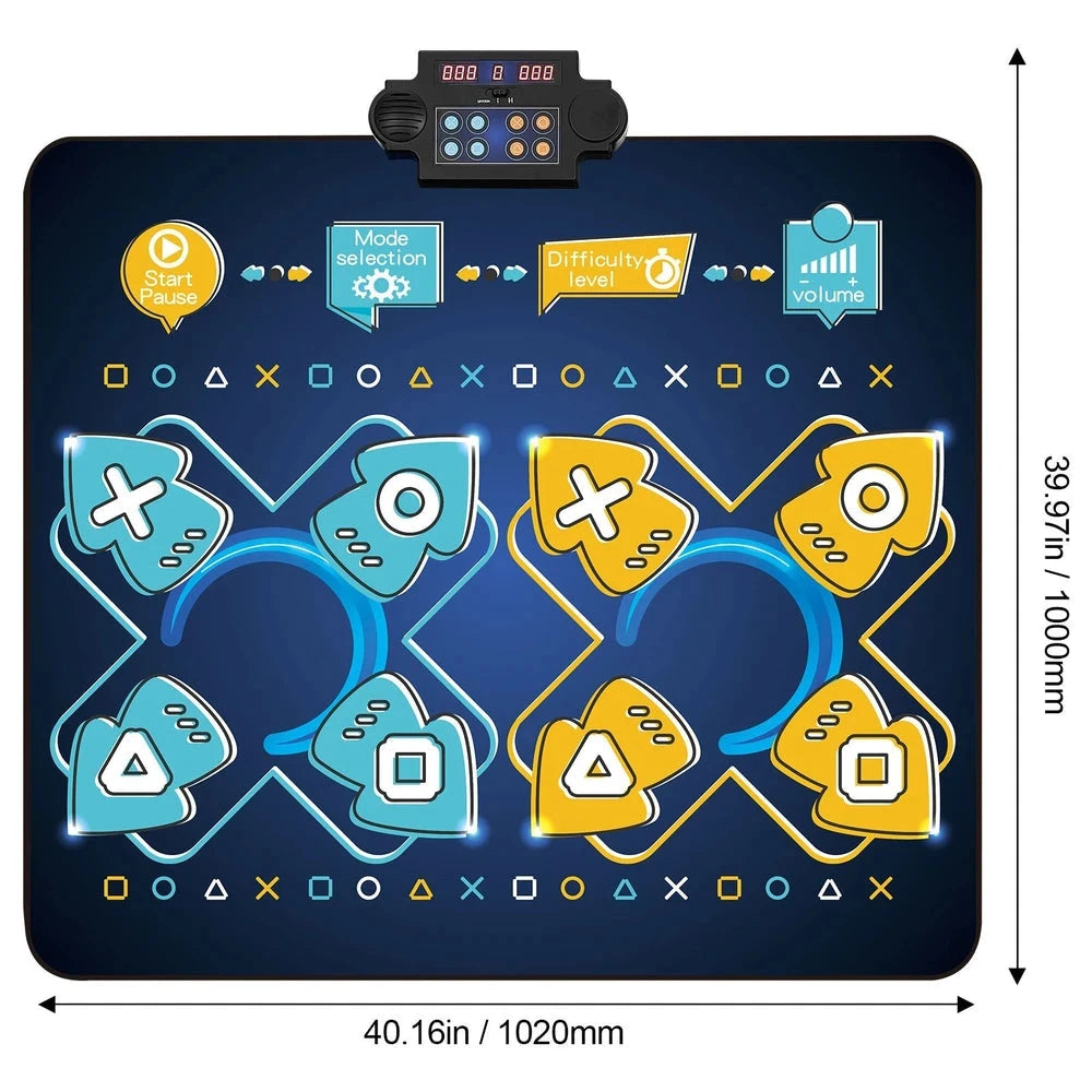 Interactive Rhythm Dance Mat – Two-Player Musical Game Mat for Kids
