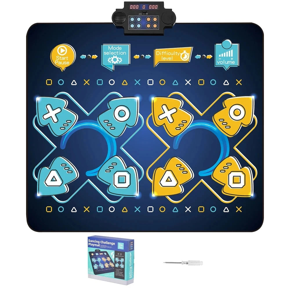 Interactive Rhythm Dance Mat – Two-Player Musical Game Mat for Kids