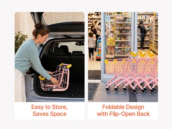 Kids Shopping Cart – Pretend Play Grocery Cart for Toddlers, Ages 3+