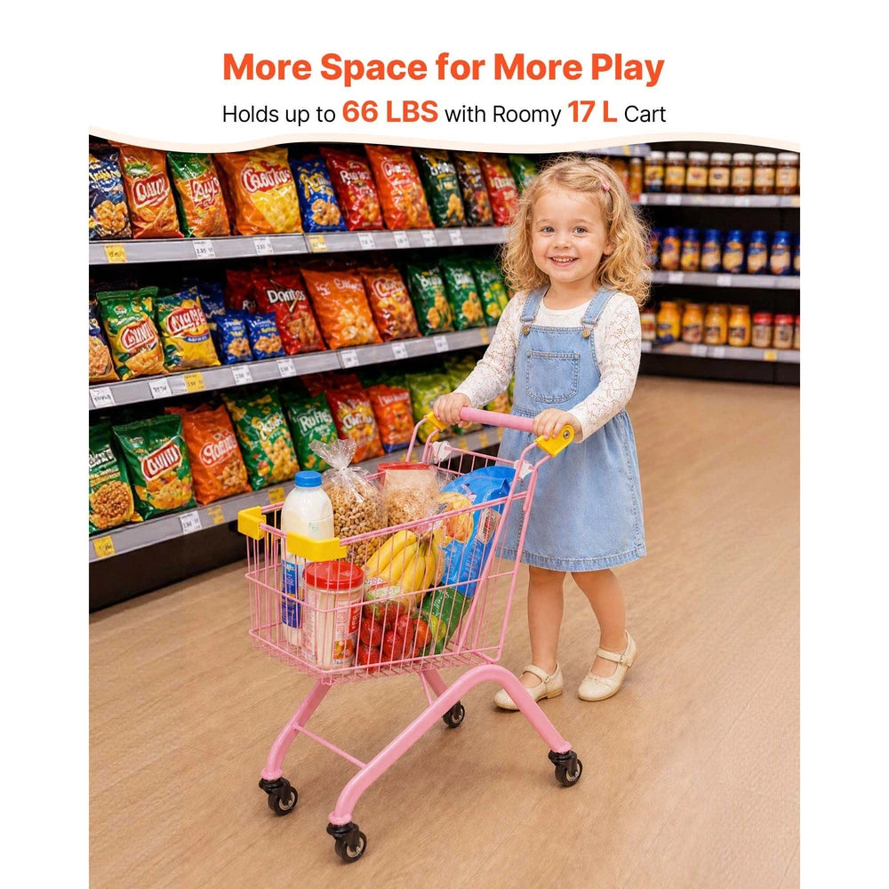 Kids Shopping Cart – Pretend Play Grocery Cart for Toddlers, Ages 3+