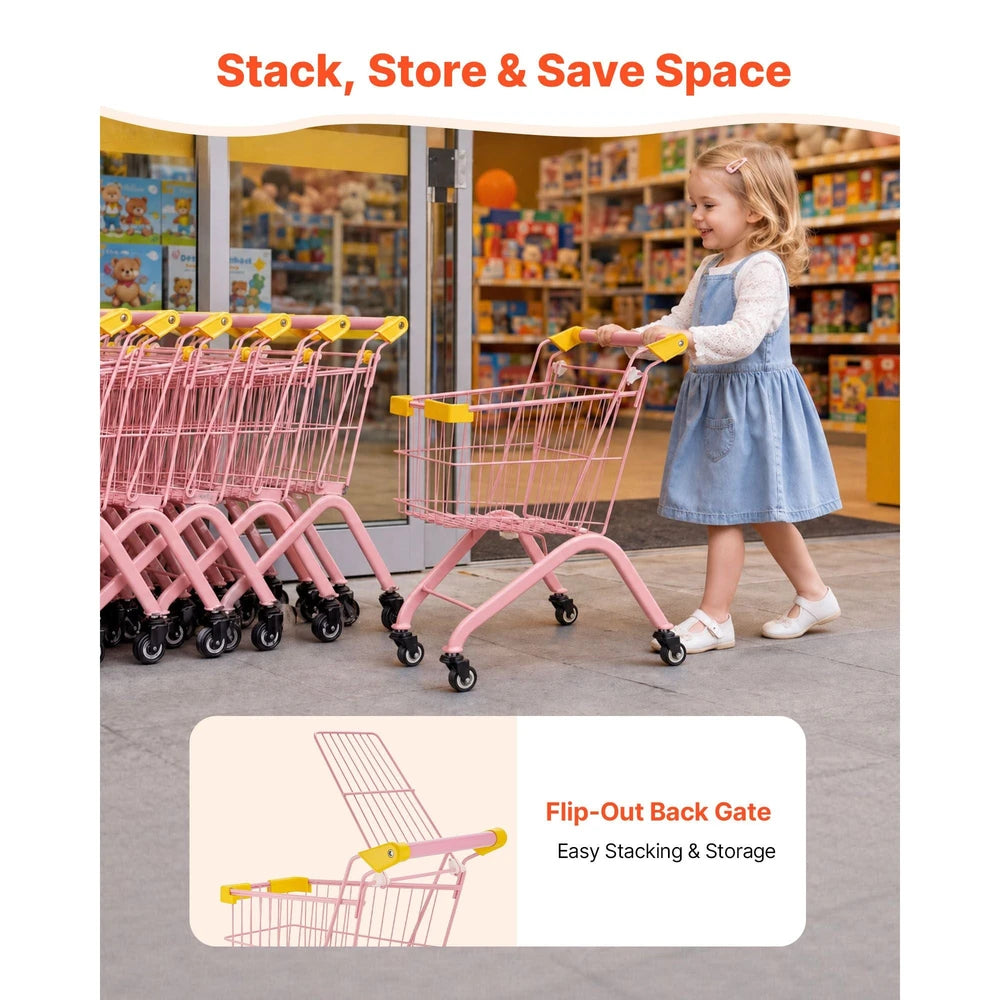 Kids Shopping Cart – Pretend Play Grocery Cart for Toddlers, Ages 3+