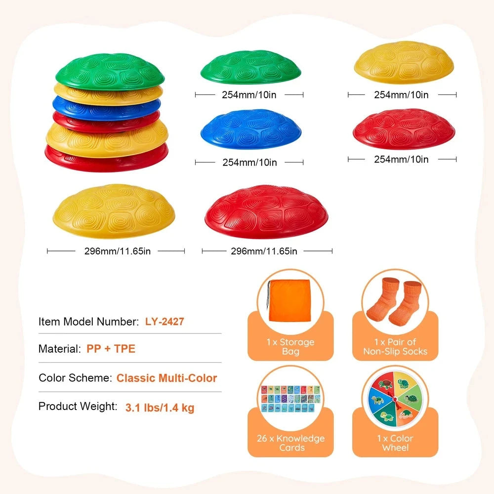 Turtle Balance Stepping Stones – Coordination Play Set for Kids