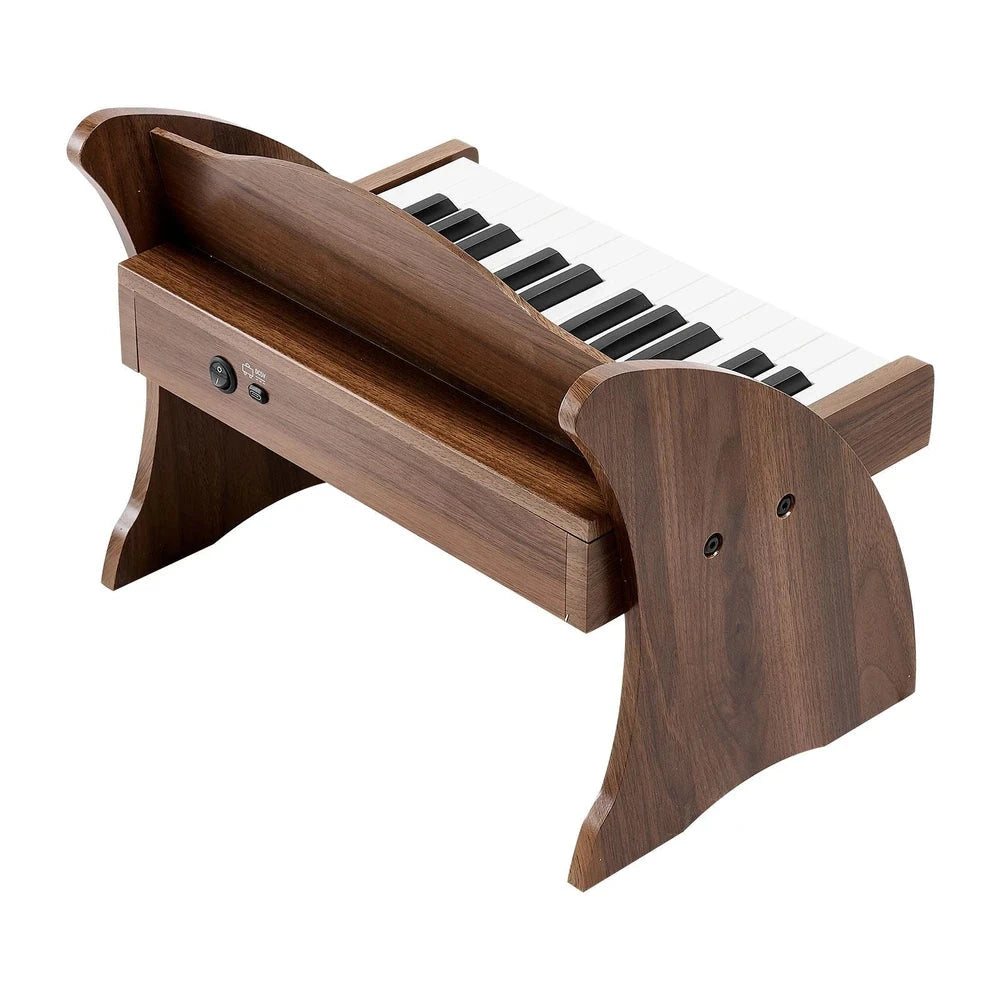 Wooden Kids Digital Piano – 25-Key Beginner Piano with Adjustable Volume