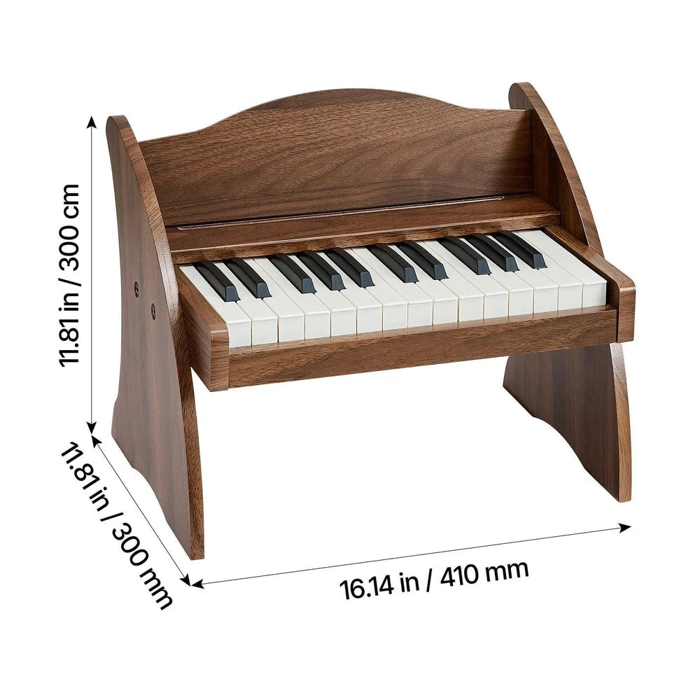 Wooden Kids Digital Piano – 25-Key Beginner Piano with Adjustable Volume